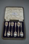 Cased Set of Six Silver Golfing Spoons - Sheffield 1923, Approx 76g