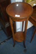 Edwardian Mahogany Inlaid Plant Stand