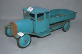 Early Lines Brothers Tin Plate Bedford Tipping Lorry (Rare Colour)