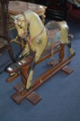 Ayres of London Dapple Grey Rocking Horse on Pine Stand