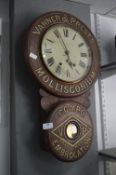 American Advertising Wall Clock - Vanner & Prest Molliscorium Comport Embrocation