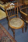 Bentwood Chair with Turned Back with Upholstered Seat