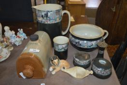 Stoneware Hot Water Bottle, Jug, Potty, Wash Bowl Set, etc.
