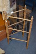 Beech Wood Faux Bamboo Two Fold Clothes Airer