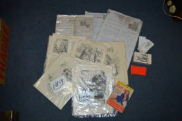 Mid Victorian Punch Magazines, Companies Act Deed's and Playing Cards