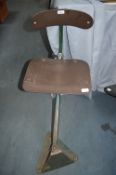 Mid Century Industrial Tansad Machinist's Chair on Swivel Base