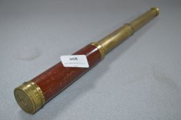 Wilson & Dixie of London Four Section Brass & Mahogany Telescope