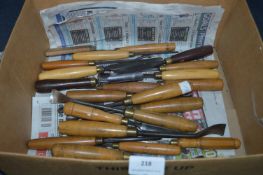 Box Containing Wood Working Chisels