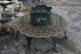 Ornate Cast Iron Tree Bench