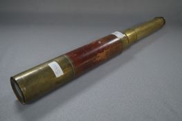 Brass Three Section Telescope by A. Maspoli of London