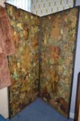 Two Fold Victorian Scrap Work Screen 5'7