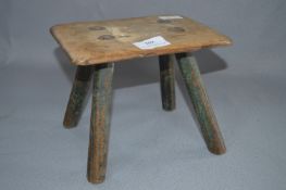 Small Pine Four Legged Stool