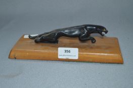 Black Jaguar Car Mascot on Stand