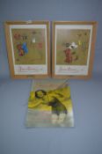 Three Shop Display Cards - 1950's Jantzen Swimwear