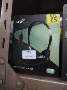 *4 Sets of Orb Wired Chat Headsets Compatible with