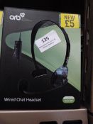 *4 Orb Wired chat Headsets Compatible with XBox On