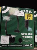 *4 Orb Wired chat Headsets Compatible with XBox On