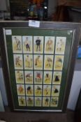 Framed Cigarette Cards Set - Golfing