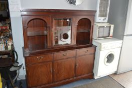 Mahogany Wall Unit Inlaid Panels