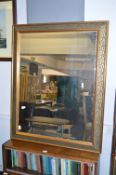 Large Decorative Gilt Framed Bevelled Edge Wall Mi