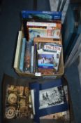 Box Containing Assorted Books Including Travel Gui
