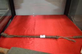 Antique Leather Bound Riding Crop - Dagger