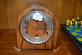 Walnut Cased Mantel Cased with Westminster Chimes