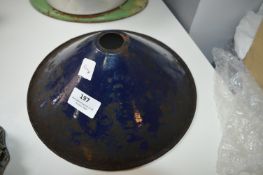 Blue Enameled Saucer Ceiling Lamp Shade