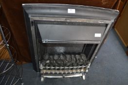 *Black & Chrome Coal Effect Electric Fire