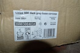 *Savoy Charcoal Grey Mirror Cabinet 650x750x155mm