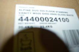 *Alpine Duo 500 Gloss White Floor Standing Vanity Unit 500x450x800mm