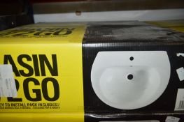 Basin to Go Single Tap Sink on Pedestal Base