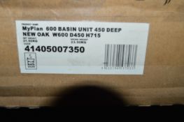 *Deep New Oak My Plan Basin Unit 60x450x715mm