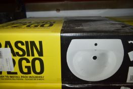 Basin to Go Single Tap Sink on Pedestal Base