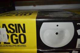 Basin to Go Single Tap Sink on Pedestal Base