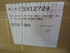 *My Plan Arctic White Mirrored Wall Cabinet 600x180x800mm