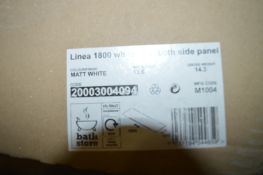 *Linea Matt White Bath Side Panel 1800x540mm