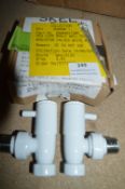 *Luna Angle Wall Mounted Radiator Valve Q121 (White)