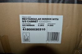 *Rectangular Stainless Steel Mirror Cabinet 400x650mm