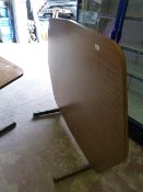 *Metal Framed Folding Table with Hexagonal Melamin