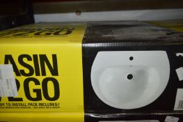 Basin to Go Single Tap Sink on Pedestal Base