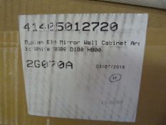 *My Plan Arctic White Mirrored Wall Cabinet 600x180x800mm