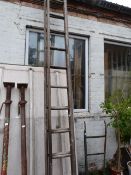 Extending 24 Tread Wooden Ladder