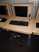 *Computer Work Station in Light Beech Finish with