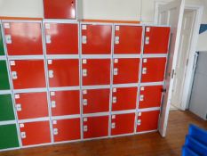 *Twenty One Red & Grey Cubicle Lockers