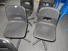 *Pair of Swivel Polypropylene Chairs