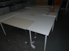 *Thirteen Hi-Gloss White School Tables