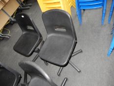 *Pair of Swivel Polypropylene Chairs