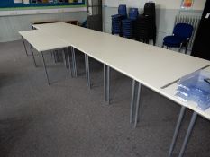 *Thirteen School Tables on Tubular Legs