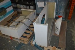 *Pallet Containing 2 White Vanity Units, 1 Sink